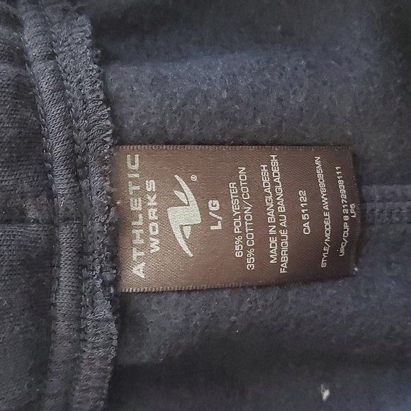 2 for $25 - Men's Athletic Works Navy Blue Jogging Pants Joggers - Picture 2 of 3